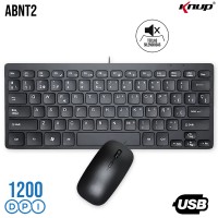 Kit Teclado + Mouse com Fio USB KP-TE122 Knup - Preto